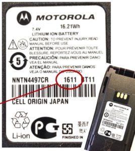 Motorola battery date code